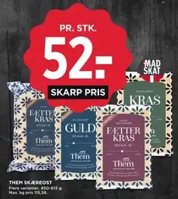 MENY THEM SKÆREOST tilbud