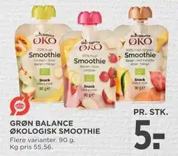MENY GRØN BALANCE ØKOLOGISK SMOOTHIE tilbud