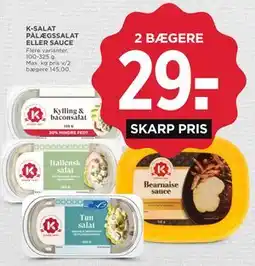 MENY K-SALAT PÅLÆGSSALAT ELLER SAUCE tilbud