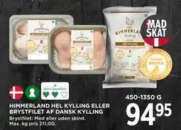 MENY HIMMERLAND HEL KYLLING ELLER BRYSTFILET AF DANSK KYLLING tilbud