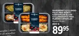 MENY MARINERET KYLLINGEFILET MED RÖSTIKARTOFLER ELLER KYLLINGESPYD MED FLØDEKARTOFLER tilbud