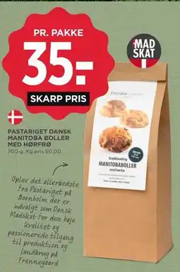MENY PASTARIGET DANSK MANITOBA BOLLER MED HØRFRØ tilbud