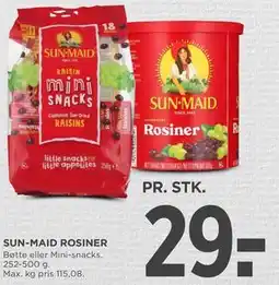 MENY SUN-MAID ROSINER tilbud