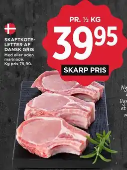 MENY SKAFTKOTELETTER AF DANSK GRIS tilbud