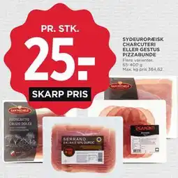 MENY SYDEUROPÆISK CHARCUTERI ELLER GESTUS PIZZABUNDE tilbud