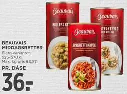 MENY BEAUVAIS MIDDAGSRETTER tilbud