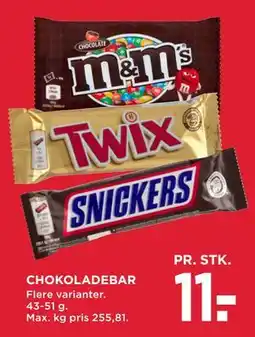 MENY CHOKOLADEBAR tilbud
