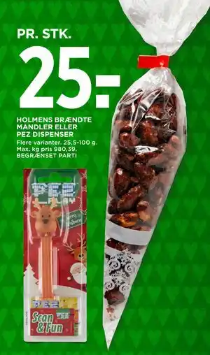 HOLMENS BRÆNDTE MANDLER ELLER PEZ DISPENSER