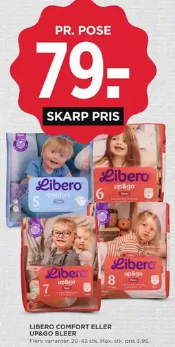MENY LIBERO COMFORT ELLER UP&GO BLEER tilbud