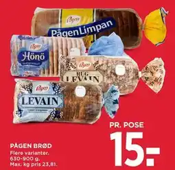 MENY PÅGEN BRØD tilbud