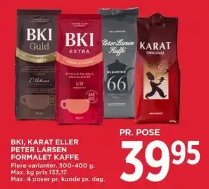 BKI, KARAT ELLER PETER LARSEN FORMALET KAFFE