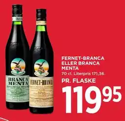 MENY FERNET-BRANCA ELLER BRANCA MENTA tilbud