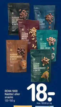 REMA 1000 REMA 1000 Nødder eller snacks tilbud
