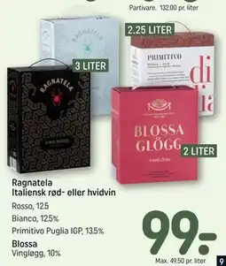 REMA 1000 Ragnatela Italiensk rød- eller hvidvin tilbud