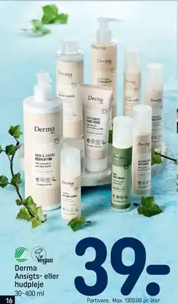 REMA 1000 Derma Ansigts- eller hudpleje tilbud