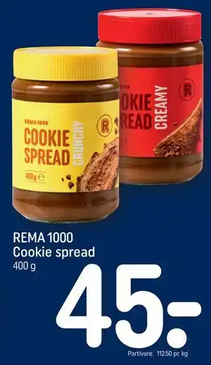 REMA 1000 Cookie spread