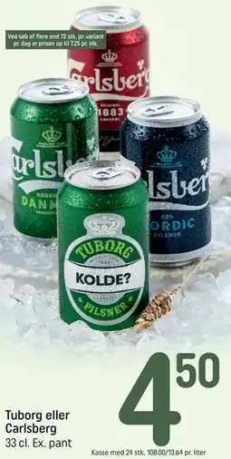 REMA 1000 Tuborg eller Carlsberg tilbud