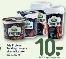 REMA 1000 Arla Protein Pudding, mousse eller milkshake tilbud