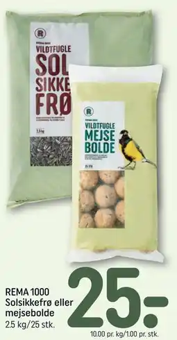 REMA 1000 REMA 1000 Solsikkefrø eller mejsebolde tilbud