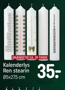REMA 1000 Kalenderlys Ren stearin tilbud