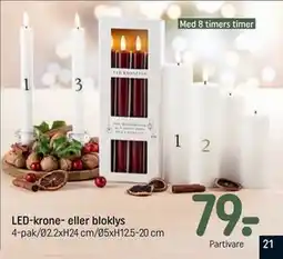 REMA 1000 LED-krone- eller bloklys tilbud