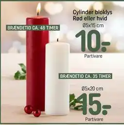 REMA 1000 Cylinder bloklys Rød eller hvid tilbud