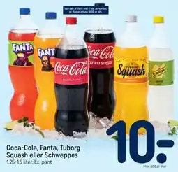 REMA 1000 Coca-Cola, Fanta, Tuborg Squash eller Schweppes tilbud