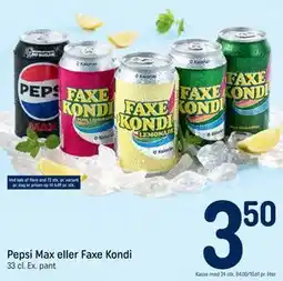 REMA 1000 Pepsi Max eller Faxe Kondi tilbud
