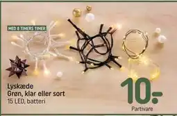 REMA 1000 Lyskæde Grøn, klar eller sort tilbud