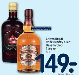 REMA 1000 Chivas Regal 12 års whisky eller Havana Club 7 års rom tilbud