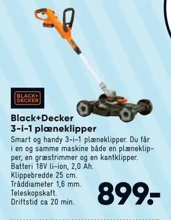 Bilka Black+Decker 3-i-1 plæneklipper tilbud