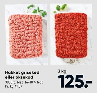 Bilka Hakket grisekød eller oksekød tilbud