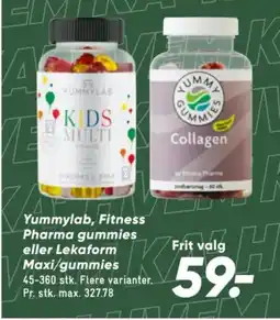 Bilka Yummylab, Fitness Pharma gummies eller Lekaform Maxi/gummies tilbud