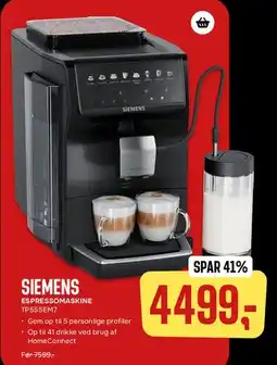 Skousen SIEMENS ESPRESSOMASKINE TP55SE M7 tilbud
