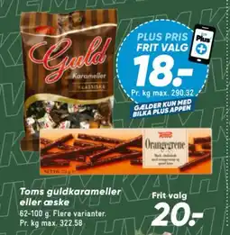 Bilka Toms guldkarameller eller æske tilbud