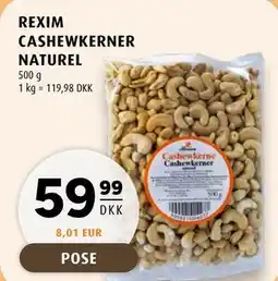 Scandinavian Park REXIM CASHEWKERNER NATUREL tilbud