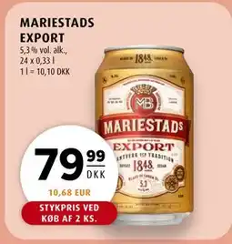 Scandinavian Park MARIESTADS EXPORT tilbud