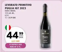 Scandinavian Park LEVORATO PRIMITIVO PUGLIA IGT 2023 tilbud