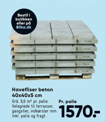 Havefliser beton 40x40x5 cm
