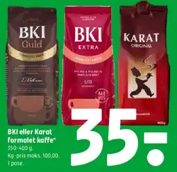 Coop 365 BKI eller Karat formalet kaffe tilbud