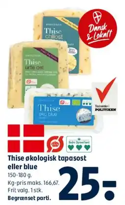 Coop 365 Thise økologisk tapasost eller blue tilbud