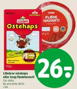 Coop 365 Lillebror ostehaps eller Coop flødehavarti tilbud