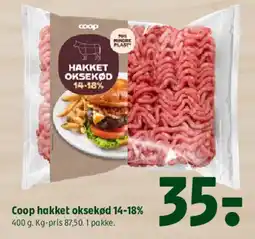 Coop 365 Coop hakket oksekød 14-18% tilbud