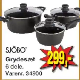 Grydesæt 6 dele