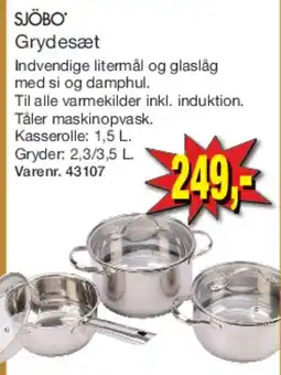 Harald Nyborg SJÖBO Grydesæt (rustfrit stål) tilbud