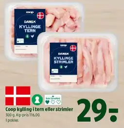 Coop 365 Coop kylling i tern eller strimler tilbud
