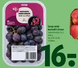 Coop 365 Coop røde kernefri druer tilbud