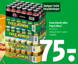 Coop 365 Faxe Kondi eller Pepsi Max tilbud