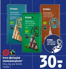 Coop 365 Irma økologisk chokoladeplade tilbud