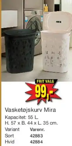 Harald Nyborg Vasketøjskurv Mira tilbud